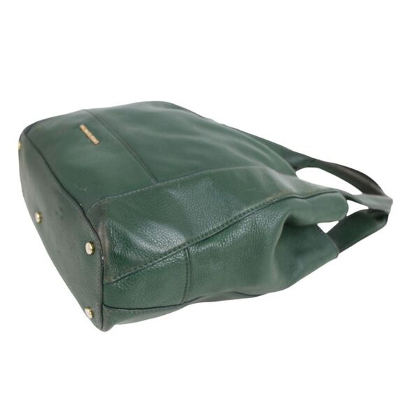 Michael Kors GREEN GENUINE LEATHER THREE COMPARTMENTS SHOULDER BAG TOTE HANDBAG - Picture 7 of 15